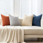 MIULEE Soft Corduroy Decorative Throw Pillow Covers Blue-Yellow 20x20 - Image 5
