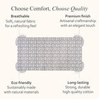 CPC Rustic Brown Block Print 100% Cotton Rectangle Tablecloth 54x54 Inch - Image 6