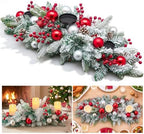 Hotop Christmas Centerpieces for Tables Decorations with 3 Candle Holder by Hotop