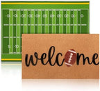 Dunzy 2 Pcs Football Doormat, Layered Welcome Mat for Front Porch - Image 7