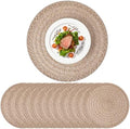 12 Pcs Jute Woven Placemats 15 Inches Boho Rustic Table Mats, Classic by Acellegic