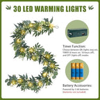Artgar Eucalyptus Garland with Lights - 6 Ft Greenery Garland Spring/Summer - Image 3