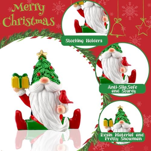 Wonderjune 6 Pcs Christmas Stocking Holders for Mantle, Santa Claus - Image 5