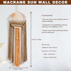 Artilady 2 Pack Macrame Hanging Tapestry Sun Wall Decor, Boho Dream Catcher - Image 4