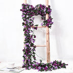 BLEUM CADE 12Pcs 16.4Ft Fake Flower Garland Artificial Rose Vines - Image 7