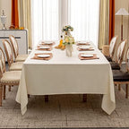 BALCONY & FALCON Rectangle Table Cloth Waterproof Ivory 91"x132" - Image 2