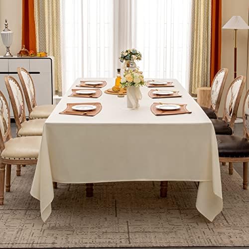 BALCONY & FALCON Rectangle Table Cloth Waterproof Ivory 91"x132" - Image 2