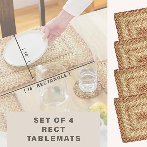 Homespice Harvest Jute Braided Table Mats, Rect 10x15 Set of 4 - Image 3