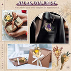 Layhit 24 Pcs Mini Dried Flower Bouquets Boho for Vase, Vivid - Image 4