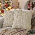 DFXSZ Christmas Tree Pillow Covers 20x20 Set of 2 Christmas Decor BeigeStar by DFXSZ