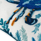 JWH Blue Crab Embroidered Throw Pillow Cover, Summer Pillowcase, 18x18 Inch - Image 7