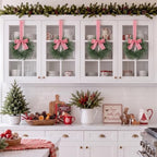 6 Pack 10 Inch Small Christmas Wreaths for Kitchen Cabinet - Image 3