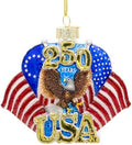 Kurt S. Adler Glass 250th Anniversary U.S. Flag Ornament by KurtSAdler