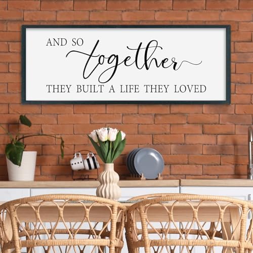 And So Together They Built A Life They Loved Wall Decor, 32"×12", Black - Image 5