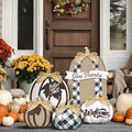GlikCeil 5 Pcs Fall Pumpkins Porch Decor, Fall Outdoor Decorations by GlikCeil