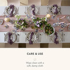 MACKENZIE-CHILDS Pillar Candlestick, Large, Purple-and-White Violet Check - Image 5