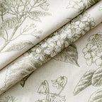 Set of 2 Euro Floral Pillow Covers 24x24 Inch Light Green - Image 2