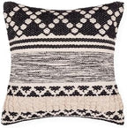 · REDEARTH · Textured Handwoven Throw Pillow Cases - Mosaic Trellis Black - Image 3