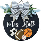 Classroom welcome sign Teacher door sign Gift for Teacher (Teacher Sports-UV042(A3) S006, 22'' Width) by Unknown