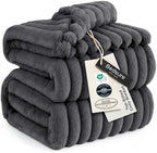 Bedsure Soft Cal Size Blanket for Bed Grey 102"x96" by BEDSURE