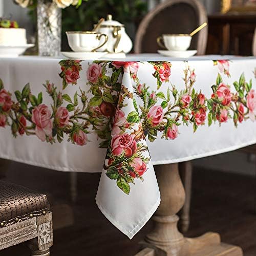 ARTABLE Rose Floral Print Tablecloth Rectangle Vintage 60 x 120 Inch - Image 3