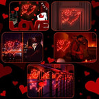 Valentine Window Lighted Red Heart with Arrow, 16 Inch 50 LEDs Iron Frame Hanging Light, Love Window Silhouette Party Decoration Indoor for Mother's Day Wedding, Proposal, Birthday (2) - Image 6
