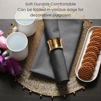 Cotton Clinic Cloth Dinner Napkins Set of 12 - Perfect Everyday Use Table Napkins - Soft Durable Washable - Ideal for Party Wedding Christmas Easter -20x20 inch Dark Grey - Image 5