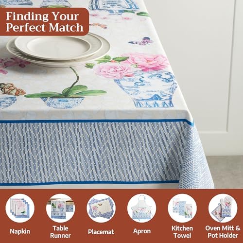 Maison d' Hermine Table Cloth Rectangle Table Reusable 100% Cotton 60"x108" - Image 4