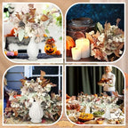 Wavwavw 6 Pcs Neutral White Fall Flower Picks Fall Centerpiece for Table - Image 5