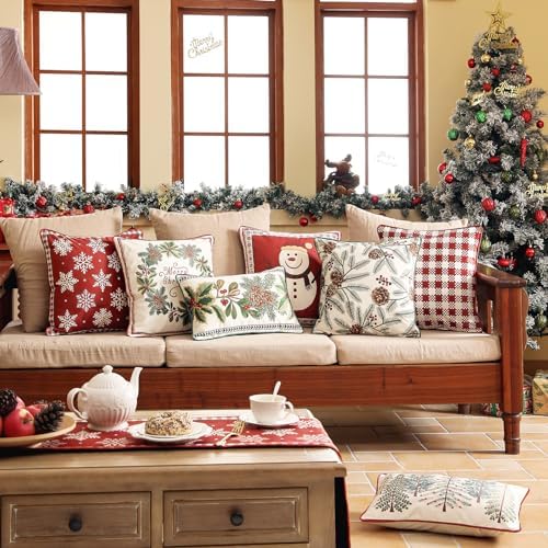 ISAENNE French Chrismas Velvet Throw Pillow Cover,Set of 2,18"x18"-Carol C - Image 3