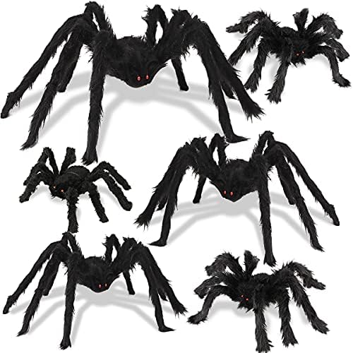 Halloween Spider Decorations 6 Pack: Giant Spider Outdoor Decoration by Boogem