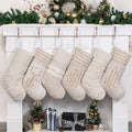 GEX Christmas Stockings for Family 20" Large Plaid Xmas Stockings Classic Bohemian Style Fireplace Decorations Hanging Ornament (6 Pack) by GEXWorldwide