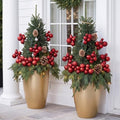 Daifunli 8 Pcs Burgundy Christmas Tree Picks 7.87 Inch Christmas Balls Ornaments Xmas Hanging Decorations for Xmas Tree Topper DIY Wreath Holiday Floral Vase Fillers Crafts Home Decor by Huiinen