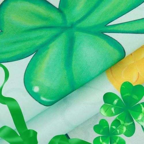youleyar St. Patrick's Day Curtains for Living Room, 96 Inch Length Shamrock Clover Gold Coin Printed Pattern Curtain, Rod Pocket Window Drapes Decorations for Bedroom Dining Room Drapes, 52W x 96L - Image 5