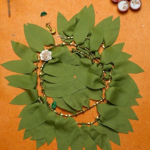 Desi Favors Artificial Silk Mango Leaves Garland Door Toran - Green Toran for Indian Decorations Backdrop, Wedding, Diwali, Pooja, Dussehra, Housewarmings,Multi Festival Bandanwar - 6 Ft (Pack of 1) - Image 4
