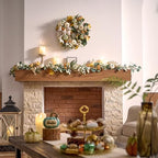 Valery Madelyn 6ft Fall Garland for Mantle with Pumpkins - Image 4