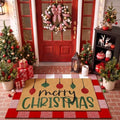 Tinideya 2 Pcs Christmas Layered Doormat Set, Merry Christmas Ornaments by Tinideya