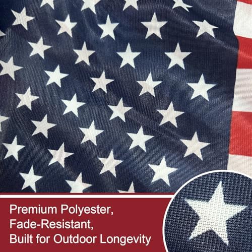 Bradford Small American Flags on Stick 6 Pcs 12x18 inch for Yard Lawn Decorations, Heavy Duty Mini Hand Held Handheld US USA Flags with Retractable Pole Stakes for Garden Planter Outside - Image 6