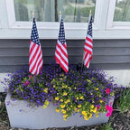 Bradford Small American Flags on Stick 12 Pcs 12x18 inch for Yard Lawn Decorations, Heavy Duty Mini Hand Held Handheld US USA Flags with Retractable Pole for Garden Planter Outside - Image 5