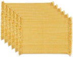 DII Variegated Tabletop Collection, Placemat Set3x19, Apricot, 6 Piece by DII