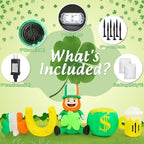 St Patricks Day Inflatables Outdoor Decorations 8FT Leprechaun Inflatable with Shamrock Horseshoe Pot of Gold Beer Cup Yard Lawn Party Garden Home Holiday Irish Saint Patrick’s Blow Up Décor - Image 4