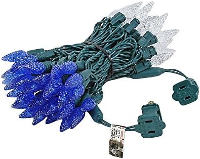 Novelty C6 70 LED Hanukkah & Christmas String Lights, Blue & Pure White - Image 5