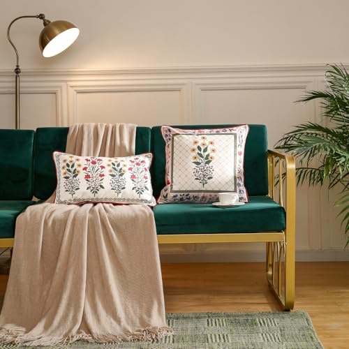 ISAENNE Designer Vintage Velvet Throw Pillow Cover,Set of 3-Bertina ABC - Image 7