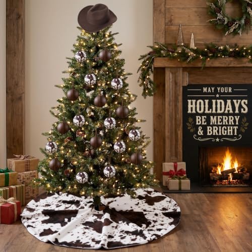 Junkin 14 Pcs Western Cowboy Christmas Tree Decor Set, Retro Brown - Image 5