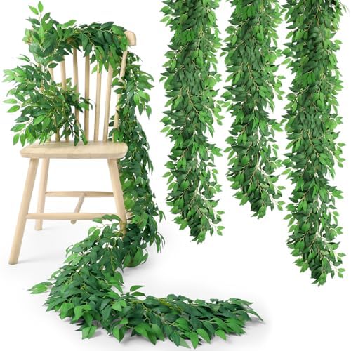 Suncalla 4 Pcs 10 Feet Italian Ruscus Greenery Garland Willow Vines Twigs by Unknown