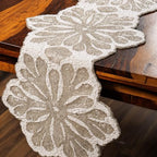 CLEENTABLE Beaded Table Runner, White Silver, 36x13 - Image 7