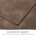 MOSAYT Vinyl Faux Leather Placemats, Set of 8, Brown - Image 5
