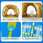 Jetec 4 Pcs 24 Inch Large Hanukkah Inflatable PVC Ball White and Blue Jewish Menorah Ornaments Hanging Hanukkah Inflatable Decoration Blow up Decoration for Chanukah Lawn Yard Garden Home Porch Decor - Image 3