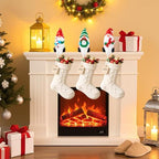 3PCS JOY Christmas Gnomes Stocking Holders for Mantel, 3D Resin JOY Christmas Stocking Hangers Hooks, Gnomes Figurines Decoration, Heavy Duty Gnome Hangers for Xmas Fireplace Holiday Decoration - Image 6