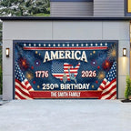 American 250th Birthday Garage Door Cover Decorations, 4th of July Photograph Backdrop America USA Banner 250th Anniversary Garage Door for Independence Day Patriotic Party Outdoor Decor Banners (I) by Unknown